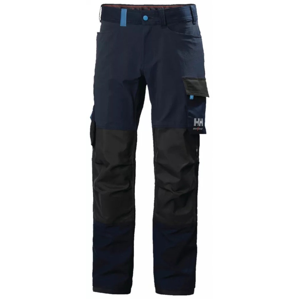 Pantalon de travail homme stretch léger avec liberté de mouvement OXFORD 4X HELLY HANSEN_bleu_marine_vue_de_face