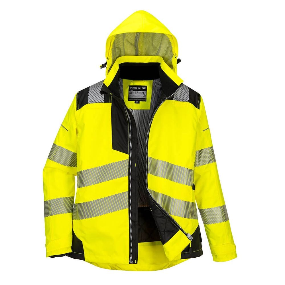Parka de travail hiver haute-visibilité imperméable Femme PW3 Portwest jaune