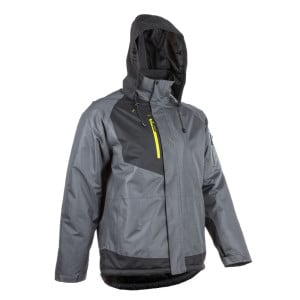 Parka imperméable multipoches avec capuche Coverguard YUZU EN343 EN14058 Gris