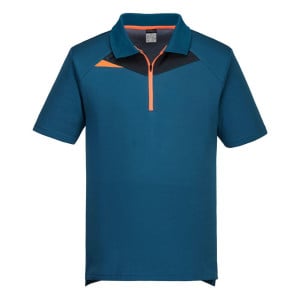 Polo de travail anti UV UPF 40 coupe slim Portwest DX4 Bleu