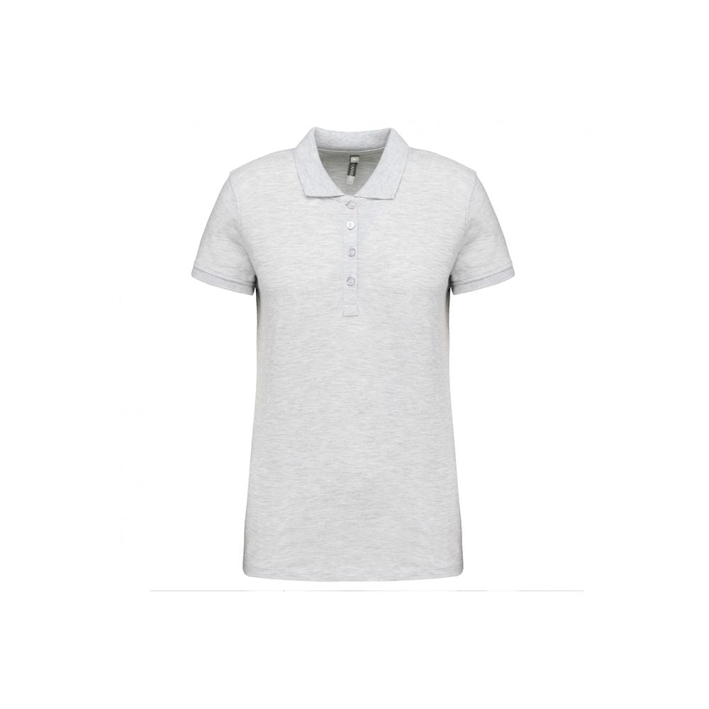 Polo de travail piqué femme Kariban 100% coton Ash Heather