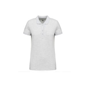 Polo de travail piqué femme Kariban 100% coton Ash Heather