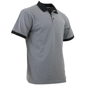 LMA DALLE mottled piqué knit polo shirt