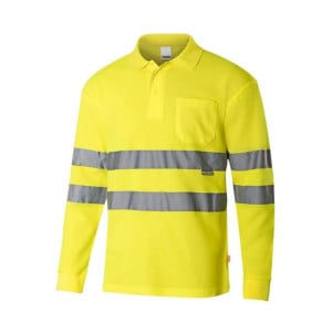 VELILLA Warnschutz-Langarm-Poloshirt