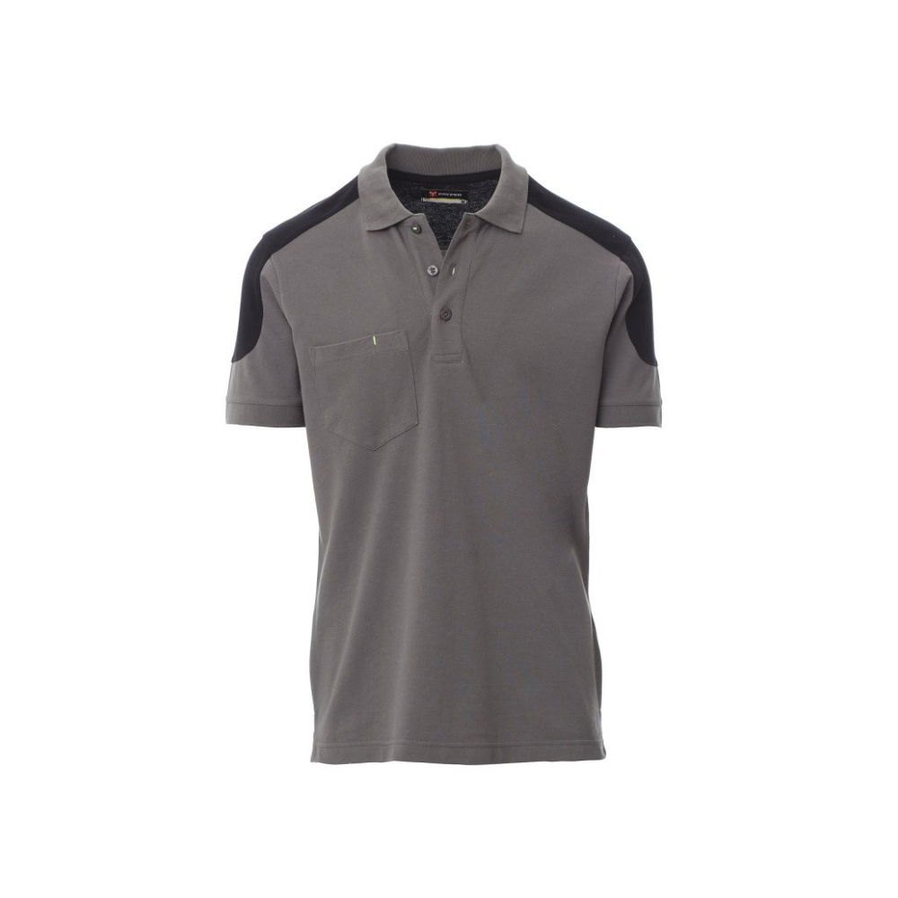 Polo de travail bicolore manches courtes homme COMPANY PAYPER_gris_vue_de_devant