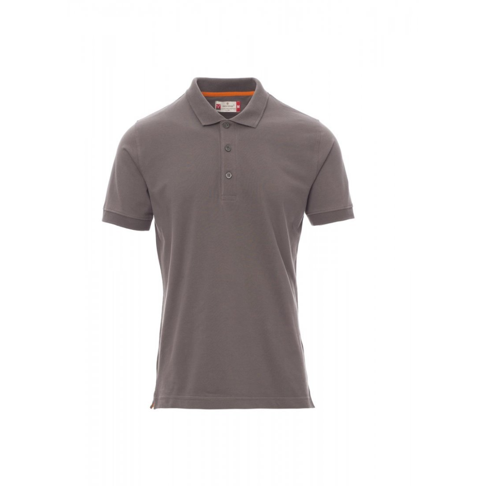 Polo mixte manches courtes 100% coton à coutures stretch VENICE PAYPER_gris_vue_de_devant