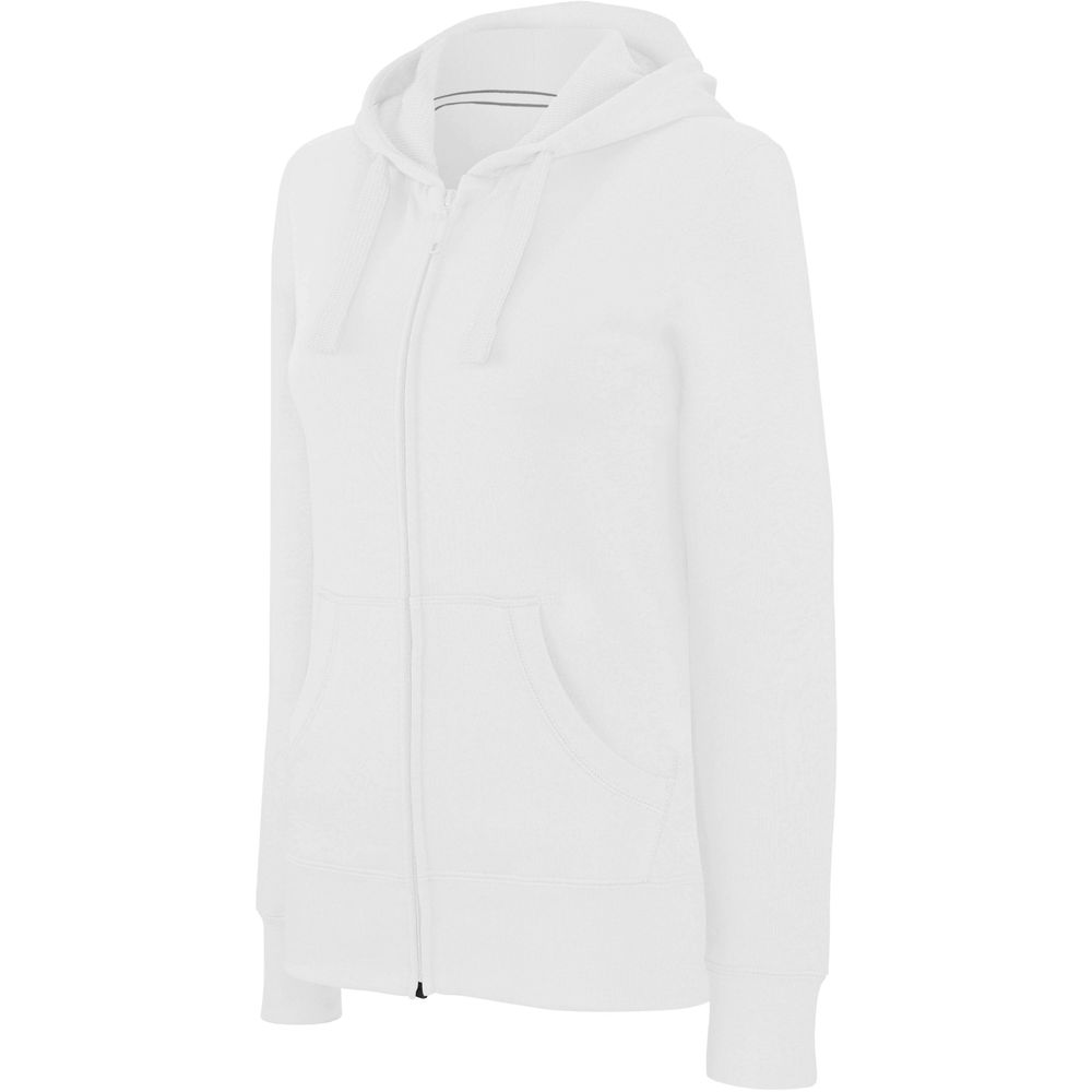 Sweat-shirt zippé capuche femme Kariban Blanc