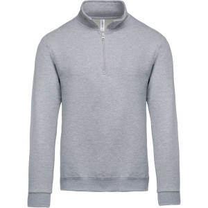 Sweat-shirt col zippé Kariban Gris