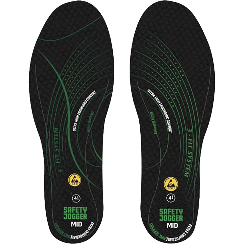 Semelles intérieures antibactériens thermiques flexibles ESD SJ3FIT Safety Jogger medium