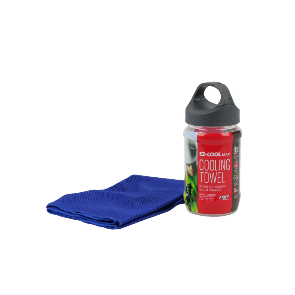 Serviette rafraîchissante protection UV avec conteneur de rangement EZ-COOL PIP_vue_face