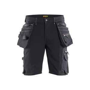 Short de travail artisan stretch 4D avec poches flottantes Blaklader X1900 gris