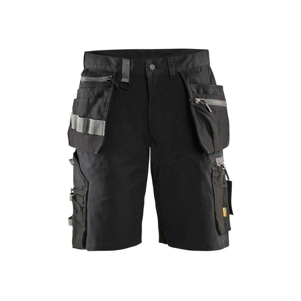 Short de travail artisan homme stretch multipoches porte-outils BLAKLADER_noir_vue_de_devant