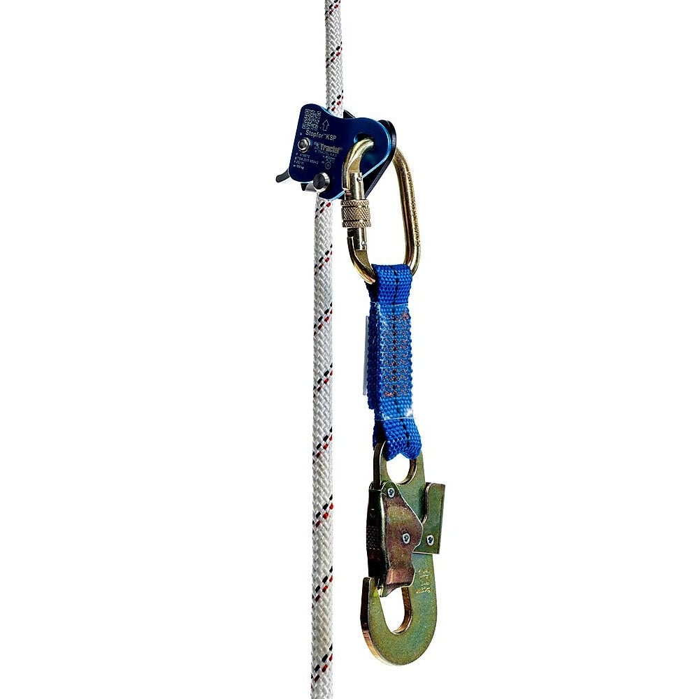 Support anti-chute sur drisse automatique max 100kg STOPFOR K avec connecteur TRACTEL_vue_face