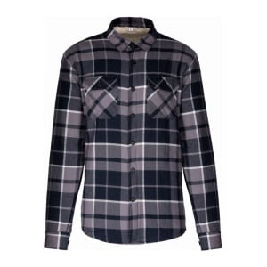 KARIBAN Overshirt in flanella check con fodera in sherpa