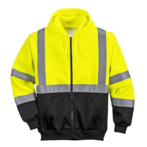Sweat à capuche Haute-Visibilité bicolore zippé Portwest