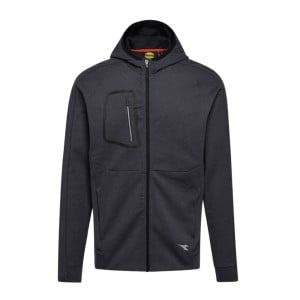 Sweat-shirt de travail stretch en molleton non gratté avec capuche CROSS FZ gris