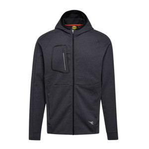 Sweat-shirt de travail stretch en molleton non gratté avec capuche CROSS FZ gris