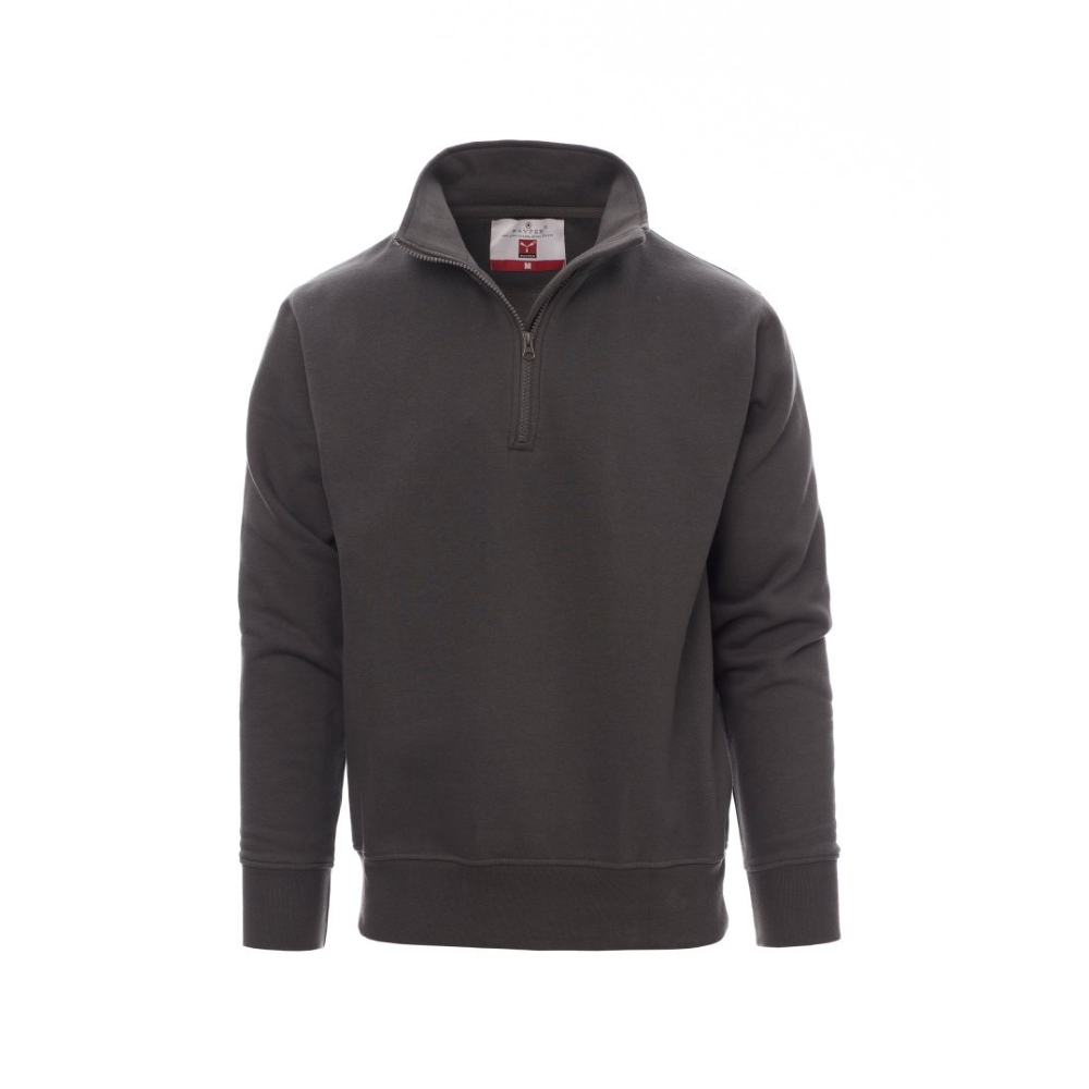 Sweat-shirt homme col montant demi-zip CANADA PAYPER_gris_vue_de_devant