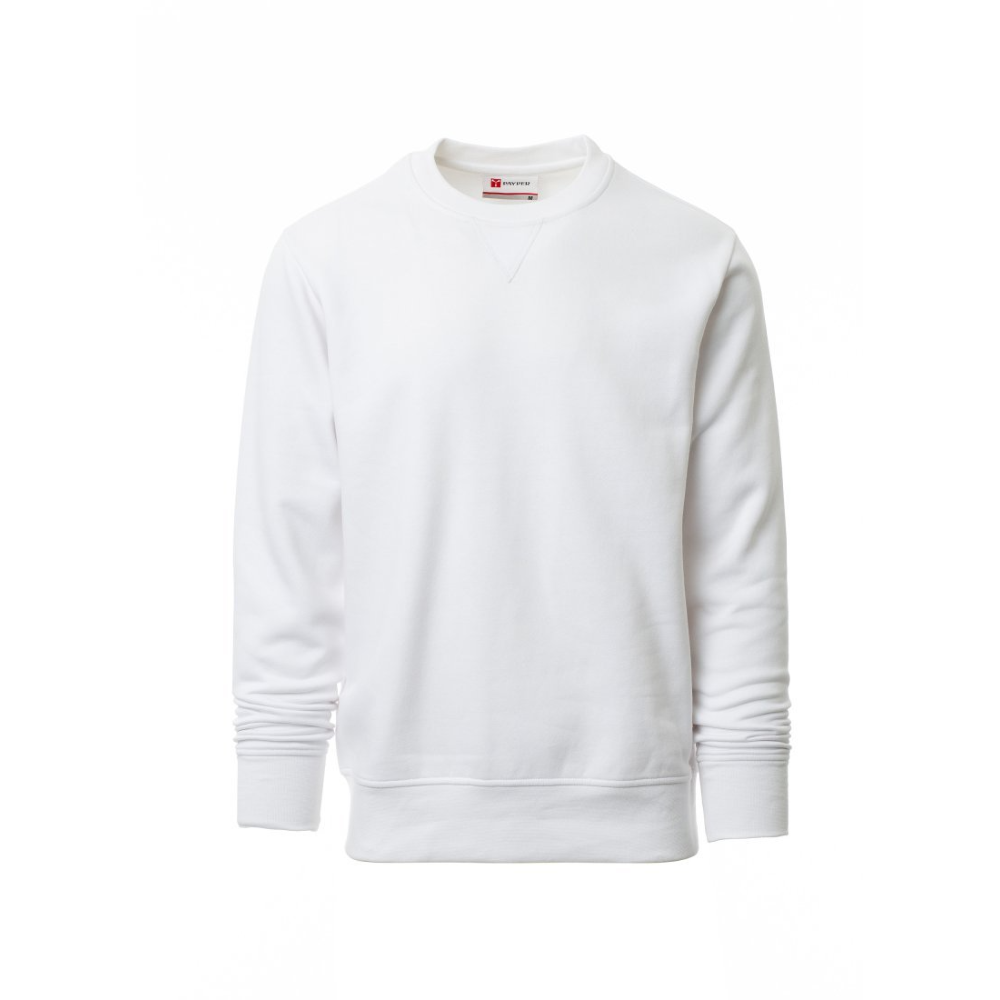Sweat-shirt homme molleton brossé col rond ras du cou ORLANDO PAYPER_blanc_vue_de_devant