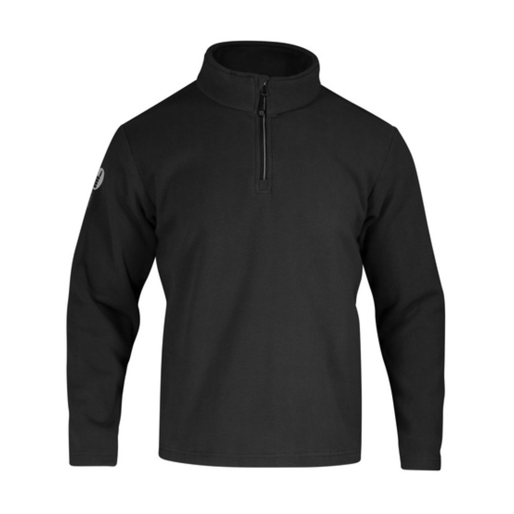 Sweat-shirt polaire mixte demi-zip col montant avec passe-pouces SINGER SAFETY_noir_vue_de_devant