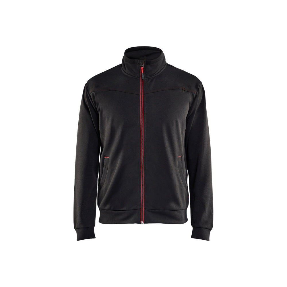 Sweat zippé mixte col haut doublure polaire avec poche téléphone BLAKLADER_noir_vue_de_devant