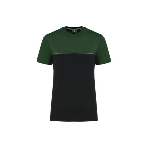 T-shirt bicolore écoresponsable manches courtes WK. Designed To Work DARKGREY NAVY