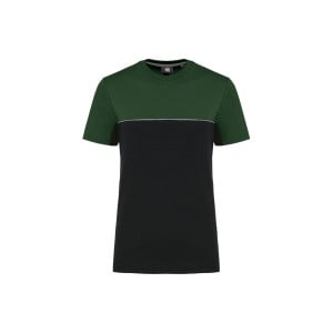 T-shirt bicolore écoresponsable manches courtes WK. Designed To Work DARKGREY NAVY