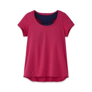 T-shirt de travail avec brassière manches courtes FEMME PARADE OLDA framboise