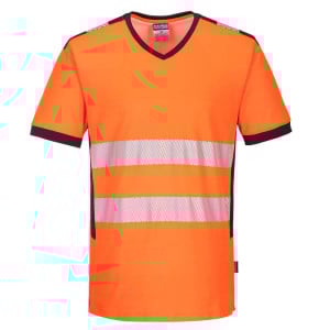 T-shirt de travail haute visibilité respirant anti UV Portwest PW3 - orange