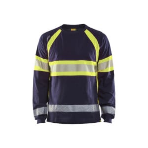T-shirt de travail manches longues 100% coton HV classe 1 Blaklader