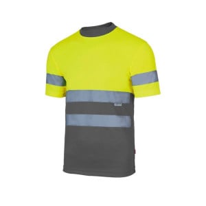 VELILLA two-tone high visibility technical T-shirt