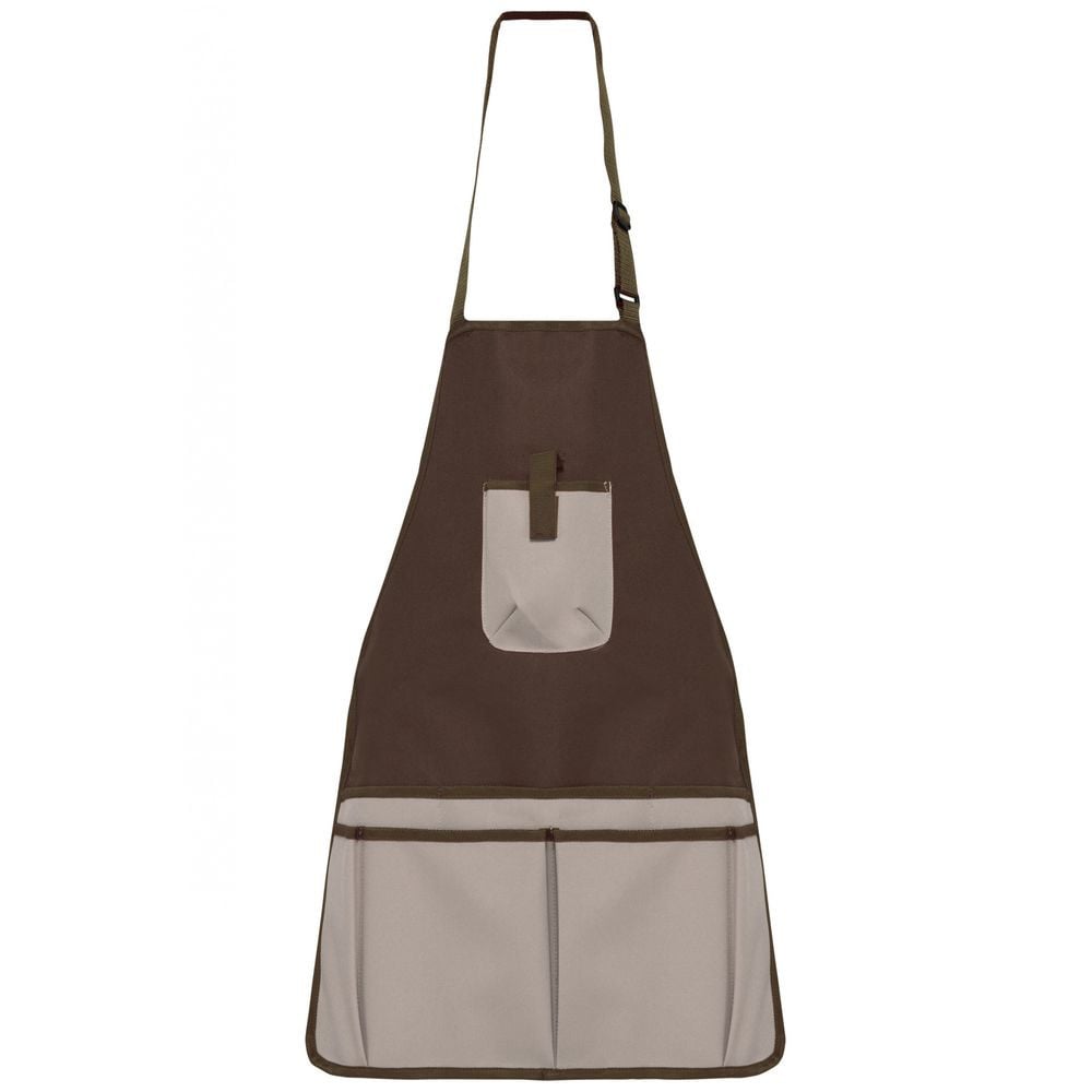 Tablier de jardinier imperméable écoresponsable WK. Designed To Work - Face - Chocolat