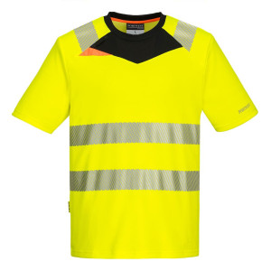 Tee-shirt de travail haute visibilité anti UV slim Portwest DX4 S/S Jaune