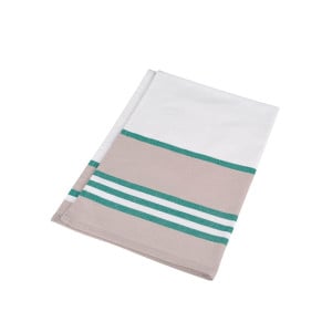 Torchon Essuie-vaisselle à rayures KARIBAN Blanc / Vert