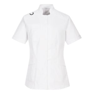 Tunique médicale stretch multipoche fermeture pression Femme Portwest Blanc