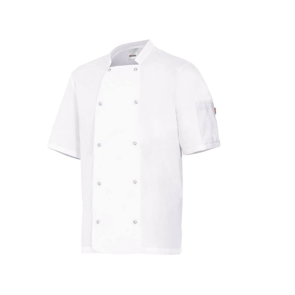 Giacca da cucina a maniche corte con bottoni a pressione VELILLA