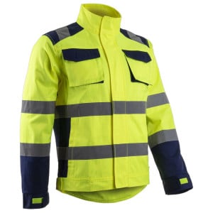 Veste de travail haute visibilité HV stretch multipoches Coverguard HIBANA Jaune