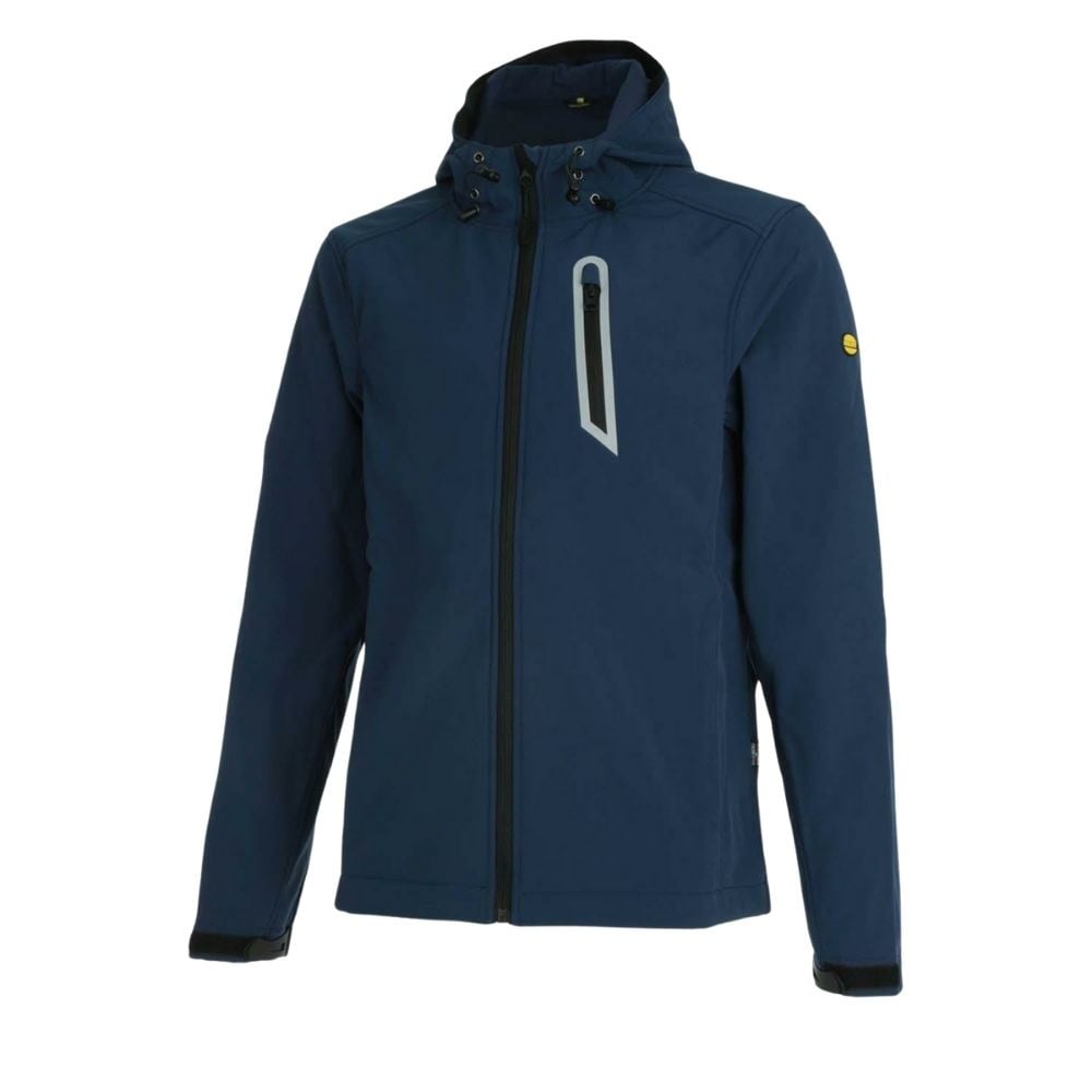 Veste de travail softshell coupe vent stretch à capuche Diadora SAIL Bleu
