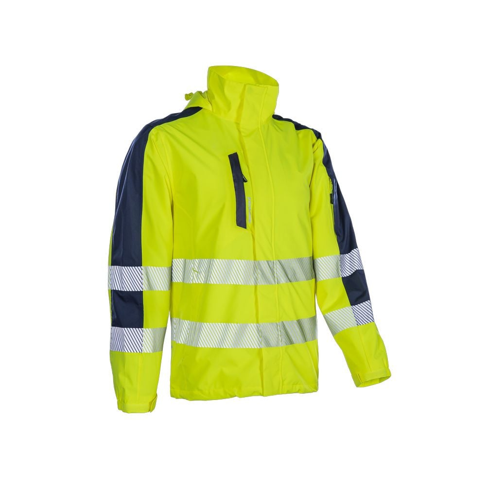 Veste haute visibilité imperméable coupe-vent softshell Coverguard HOTARU Jaune