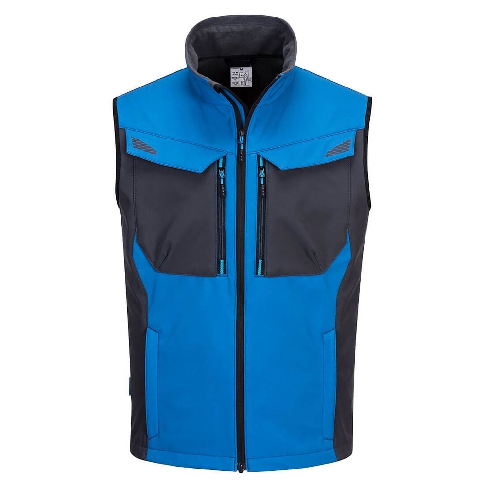 Veste de travail sans manches Softshell multipoches Portwest WX3 Bleu