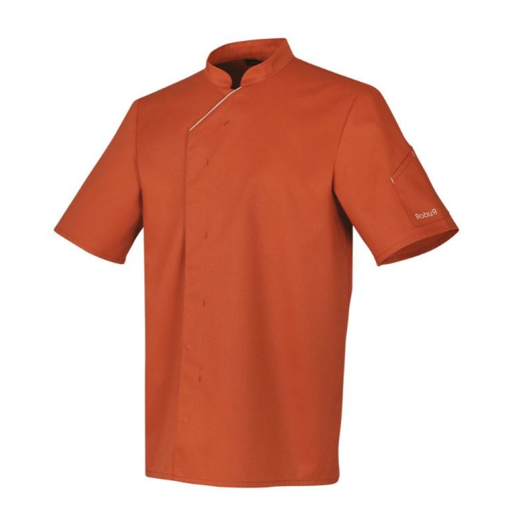 Veste de cuisine mixte manches courtes col Mao Robur HARTI TERRACOTTA