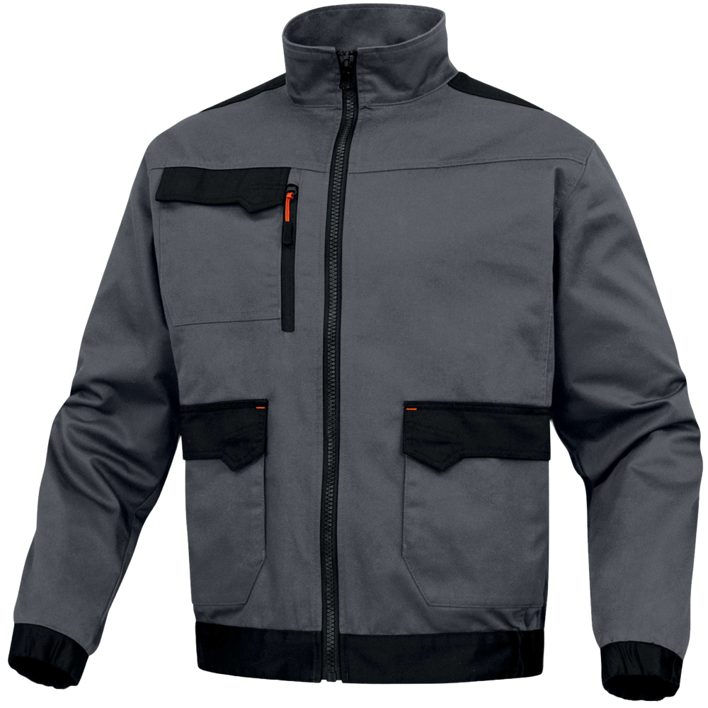 Veste de travail mixte légère triple couture résistante multipoches MACH 2 DELTA PLUS_gris_vue_de_devant