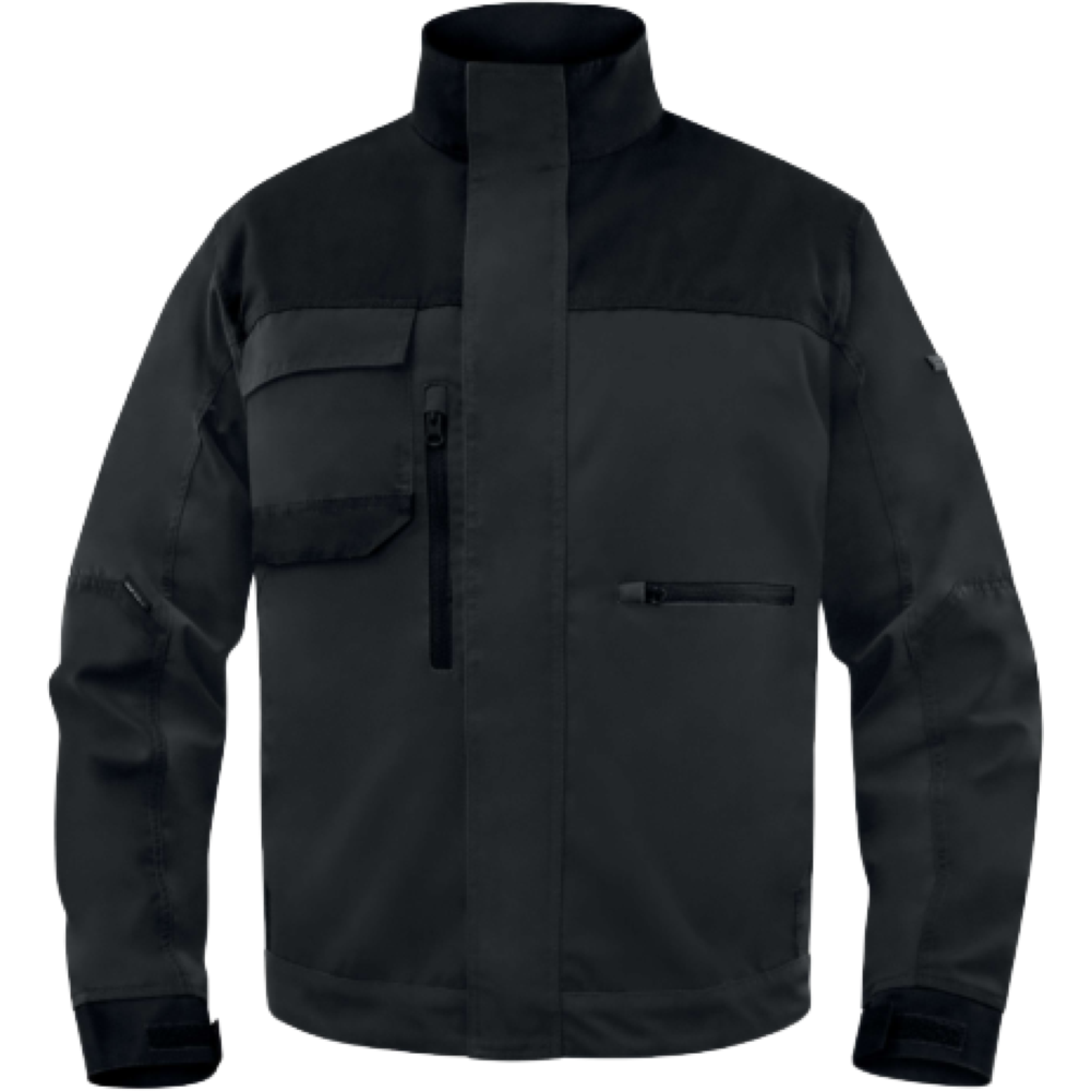 Veste de travail mixte résistante multipoches porte-badge amovible inclus MACH 5 DELTA PLUS_gris_vue_de_devant