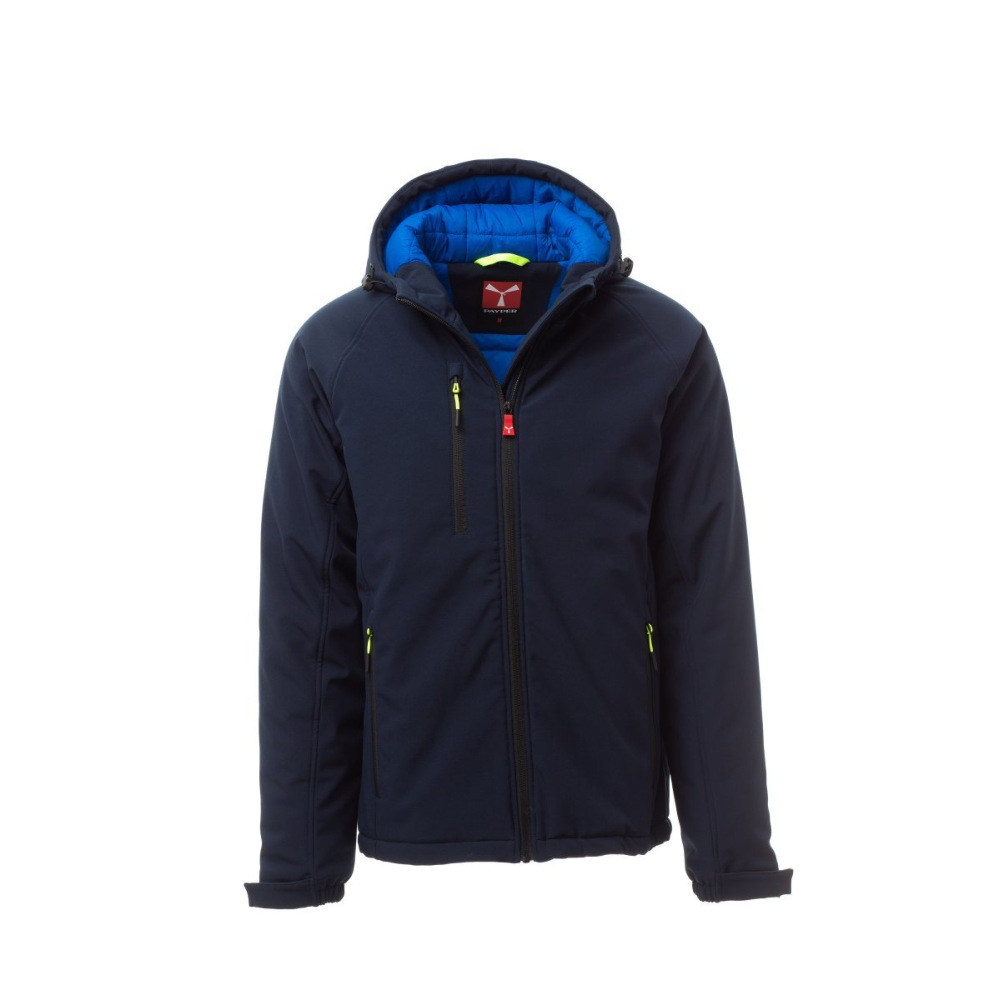 Veste isolante homme softshell imperméable à capuche GALE PAD PAYPER_bleu_marine_vue_de_face