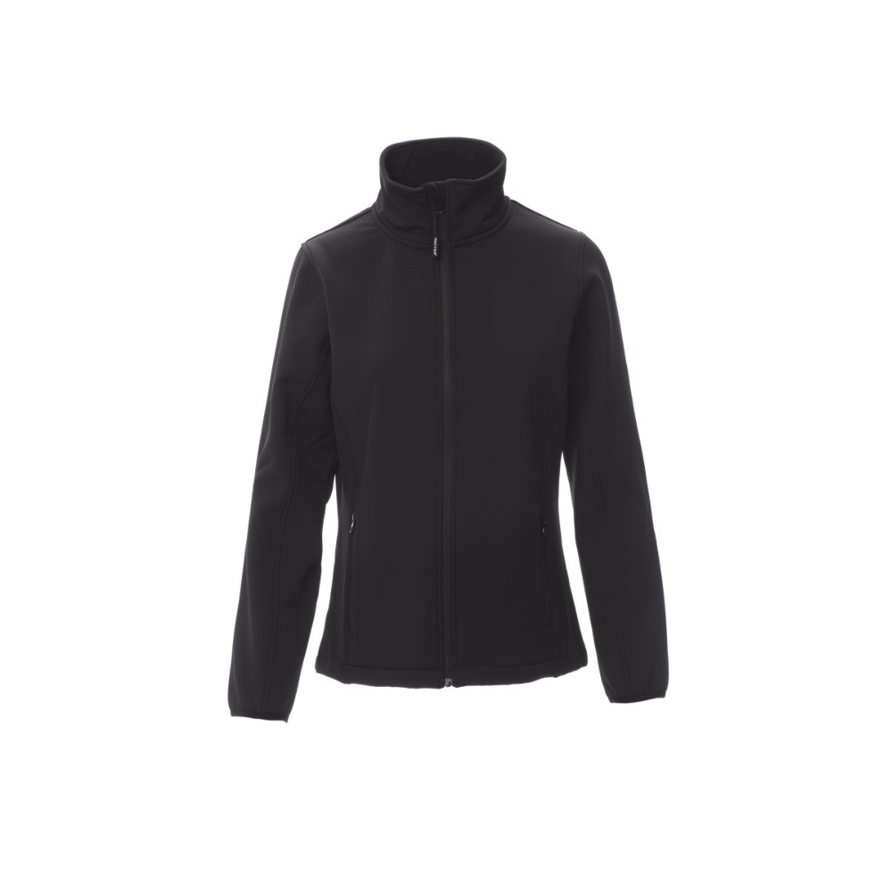 Veste softshell femme déperlante coupe-vent respirante stretch PERTH LADY PAYPER_noir_vue_de_devant