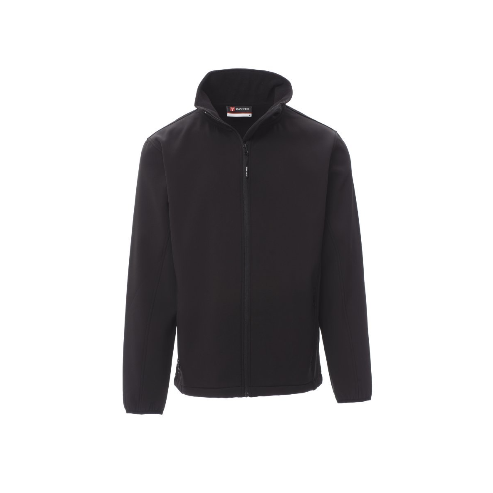 Veste softshell homme déperlante coupe-vent respirante stretch PERTH PAYPER_noir_vue_de_devant