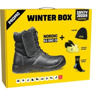Winter Box Botte de sécurité en cuir avec doublure chaude Safety Jogger NORDIC S3 SRC CI