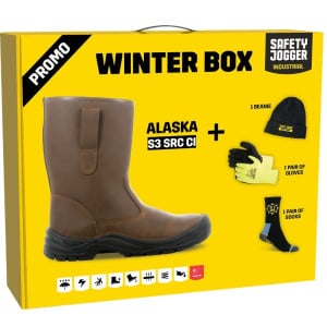 Winterbox botte de sécurité en cuir avec doublure chaude Safety Jogger Alaska S3 SRC CI