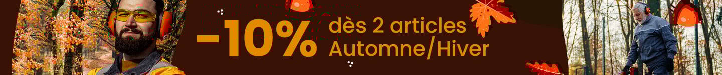 Profitez de -10% pour l'achat de 2 articles de la catégorie Automne Hiver