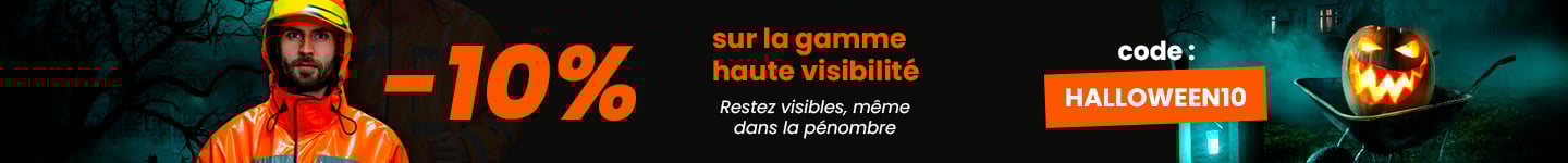 Profitez de -10% sur la gamme Haute Visibilité avec le code HALLOWEEN10